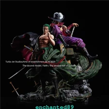 TJS Studio One piece Roronoa Zoro&Dracule Mihawk  GK Collector Resin Statue
