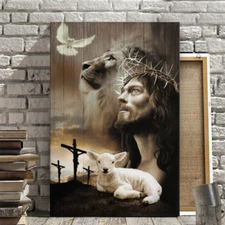Lamb And Dove Lion Of Judah Faith Christian Holy Spirit Jesus God Poster