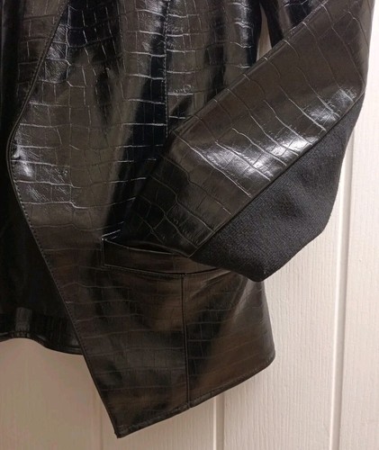 River Island Jacket Faux Croc Leather Size 8 - 第 3/7 張圖片