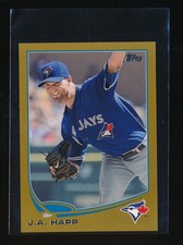 J.A. HAPP 2013 TOPPS MINI GOLD #163 33/62 TORONTO BLUE JAYS