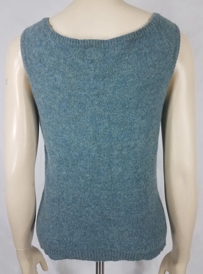 NWOT Vintage Ralph Lauren Rugby blue green 100% Wool sweater vest ladies Large - Image 4 of 4