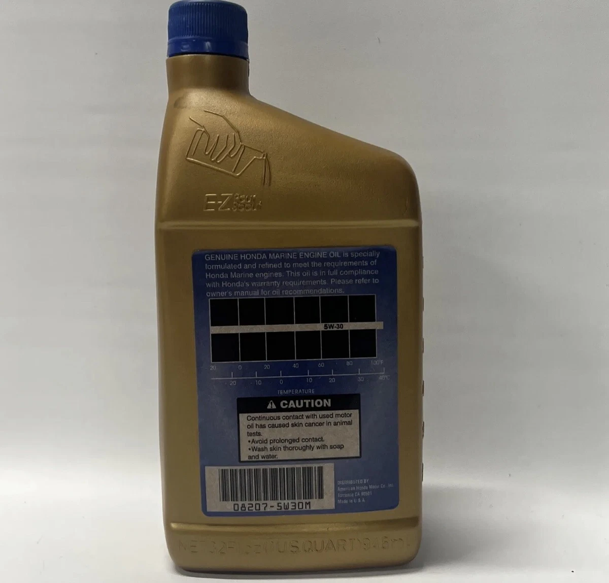 08207 5W30M2 Honda Marine SAE 5W30 4 Stroke Outboard Engine Oil Quart