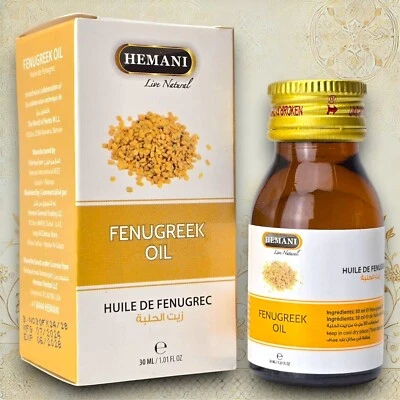 Aceite de fenogreco Hemani 100 % prensado en frío aceite de fenogreco de semillas de fenogreco