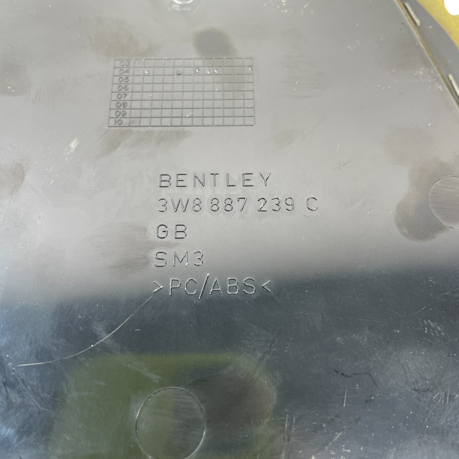 Bentley Continental GT Coupe 2003-2010 OEM Rear Left Interior Shelf Cover Trim