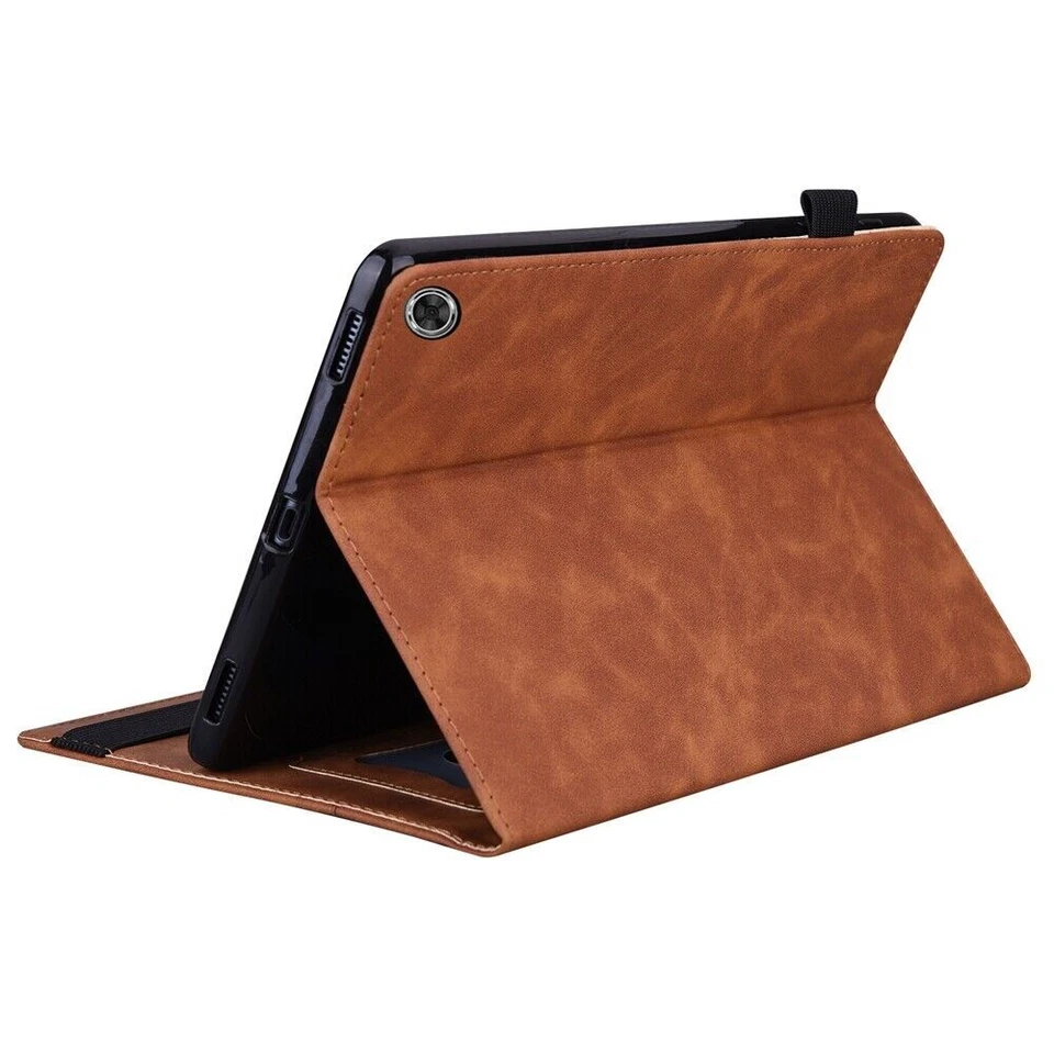 Funda de cuero abatible con soporte para tableta Amazon Fire Max 11 / HD10 / HD8 / Fire7 Foto 3 de 4