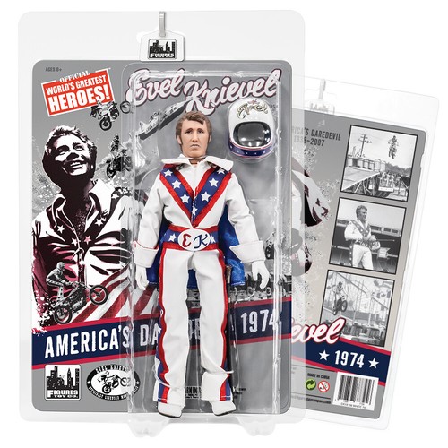 Evel Knievel 8 Inch Action Figures Series 1 ReIssue White Jumpsuit eBay