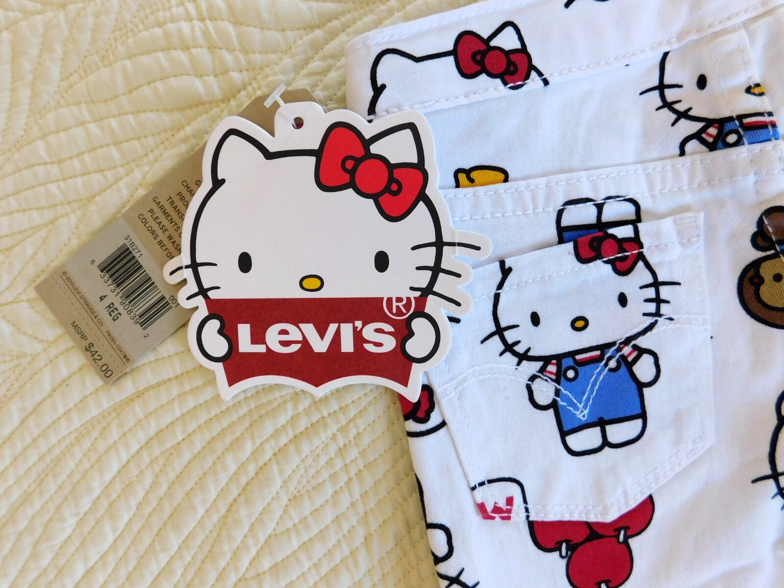 NWT Hello Kitty Sanrio graphic Levi's denim leggings toddler pull on jeggings 4T