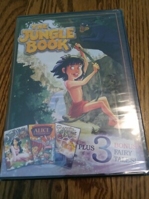 THE JUNGLE BOOK PLUS 3 BONUS FAIRY TALES DVD BRAND NEW SEALED