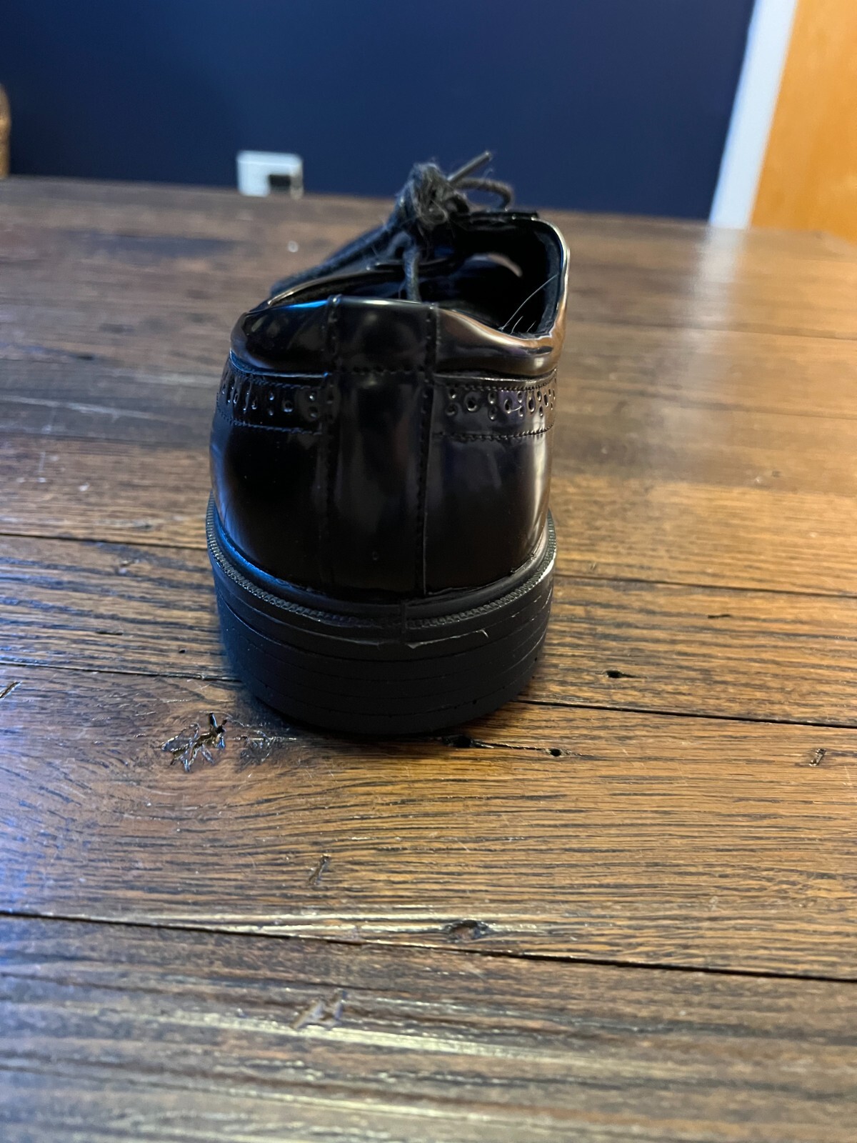 SAOLA Scarpe eleganti da uomo Oxford nere memory foam Wingtip 9 5 indossate una volta