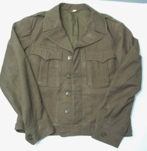 Vintage US ARMY 1944 WWII Military Green Wool Jacket – Eisenhower Style – 40R