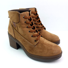 Andrea Womens Size 7 Brown Lace Up 3 Block He...