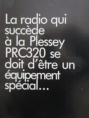 1/83 PUB 3 SEITEN PLESSEY ELECTRONIC SYSTEMS COMMANDER PRC 420 RADIO HF FRANZÖSISCHE ANZEIGE