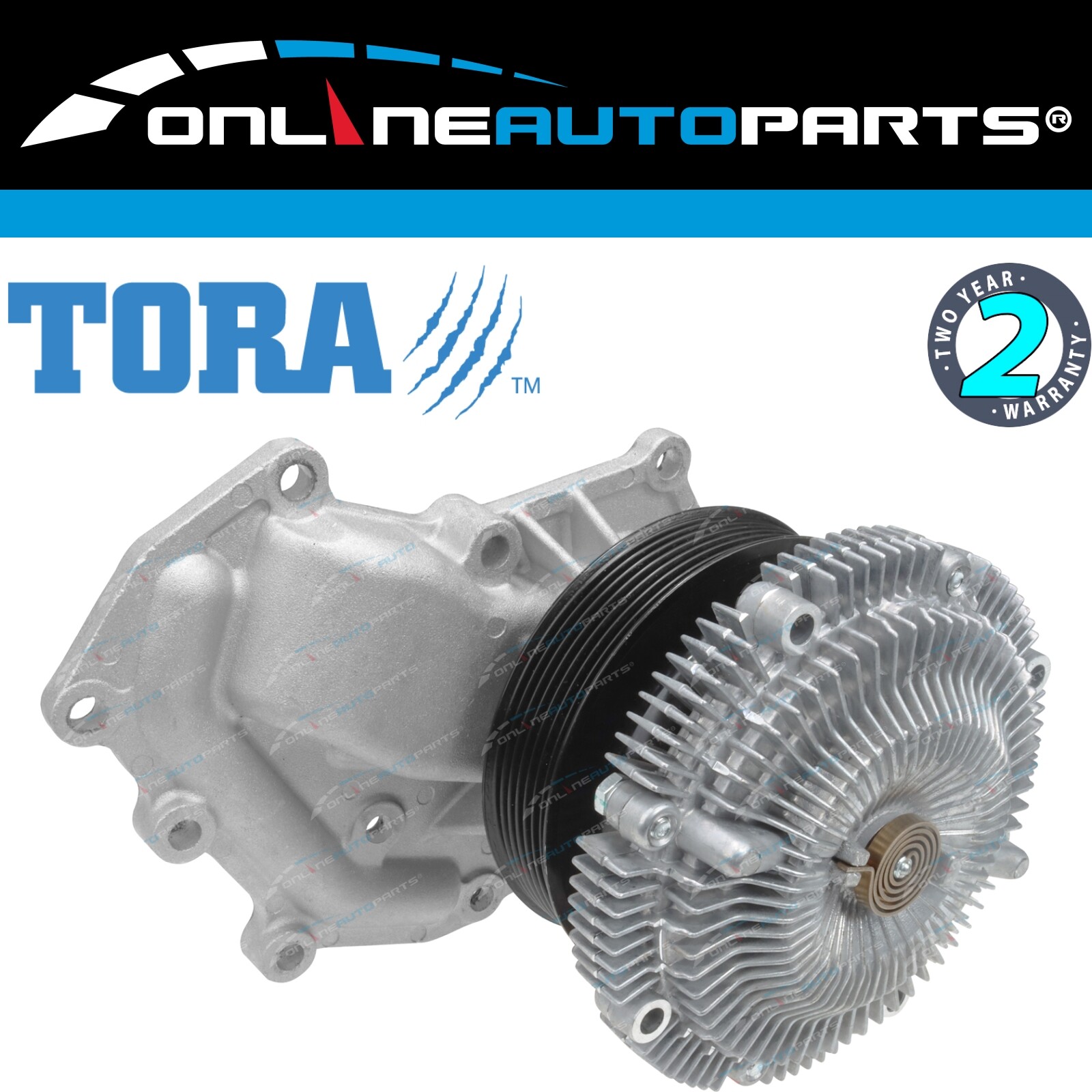 Water Pump + Fan Clutch for Nissan Patrol GU 20001/2007 4cyl ZD30 3