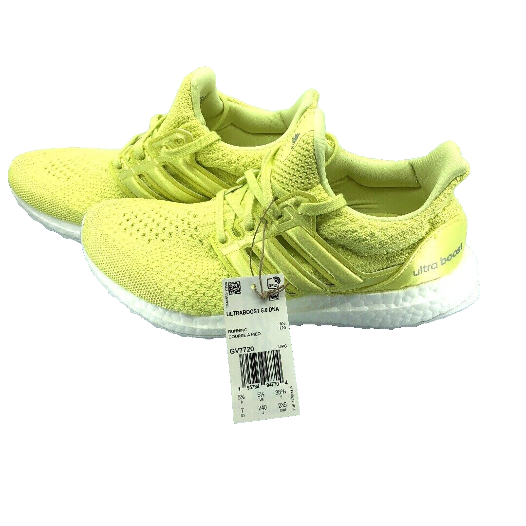 Adidas | Ultraboost 5.0 DNA Running Shoes | Pulse Yellow adidas UltraBoost 5.0 DNA Pulse Yellow/Pulse Yellow/White  main image 2