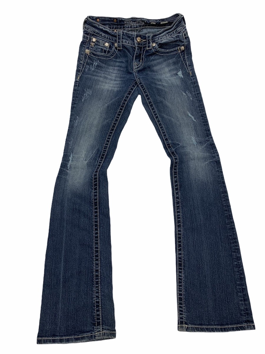 Miss Me ブーツカットジーンズ 26 MISS ME Jean JP5468B” Boot Embroidered Pocket Stretch Distressed