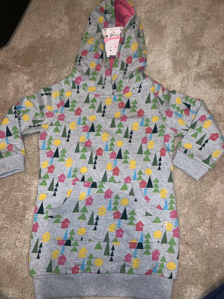 Frugi Harriet Hoody Hygge Houses jumper dress 3 4 BNWT eBay