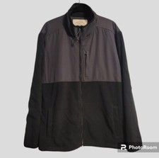St. John's Bay Jacket Men's Size XL Fleece Black Full-Zip Classic Casual Winter