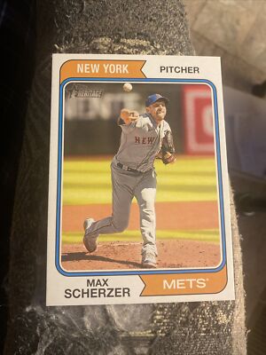 2023 Topps Heritage Oversized  1974 Box Topper MAX SCHERZER #OB-MSR METS