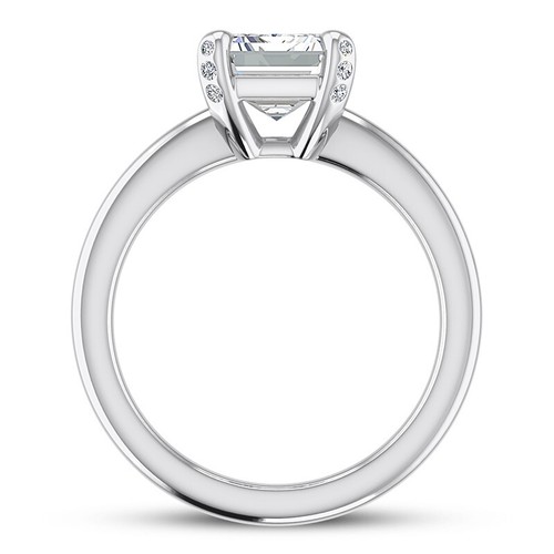 Solitaire 1.47Ct H VVS1 Lab Grown Emerald Cut Diamond Engagement Ring White Gold - Picture 2 of 3