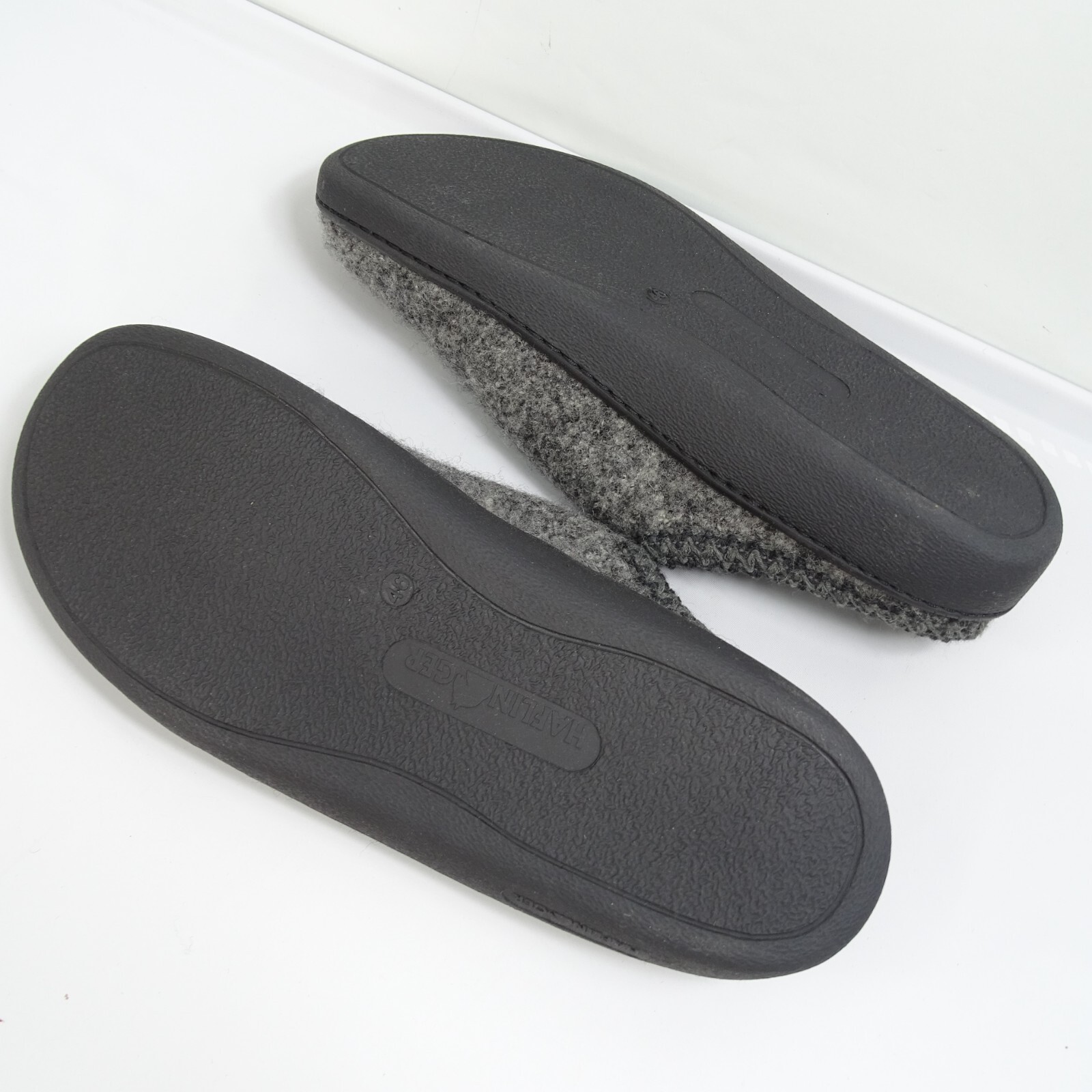 Haflinger Slippers Shoes Wool Closed Toe Gray Sz 46 Mens 13 AT64 Hard