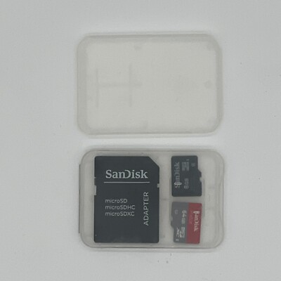 SanDisk 64GB Pixtor MicroSDHC I 1 Memory Card - SD Adapter, 8GB MicroSDc 2 Cases