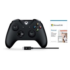 Xbox Wireless Controller and Cable for Windows + Microsoft 365 Personal 1 Year