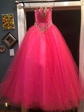 Mori Lee Madeline Gardner Vizcaya Collection Dress Size 4 Color Pink Panther