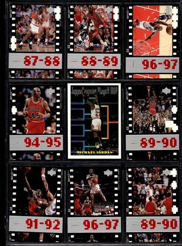 迈克尔·乔丹,NBA,9 张卡批量名人堂,免运费芝加哥公牛队 75 美分 A 卡 - 第 10 张/共 29 张
