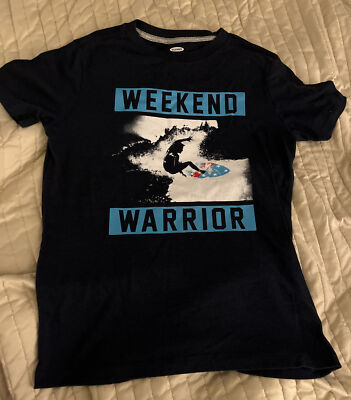 Boys Old Navy T Shirt , L 10-12, Weekend Warrior , Surfer