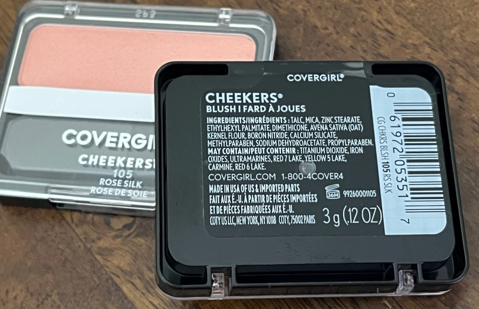 Pack of 2 CoverGirl Cheekers Blush Rose Silk 105 0.12 oz makeup mujer rosa - Image 3 of 3