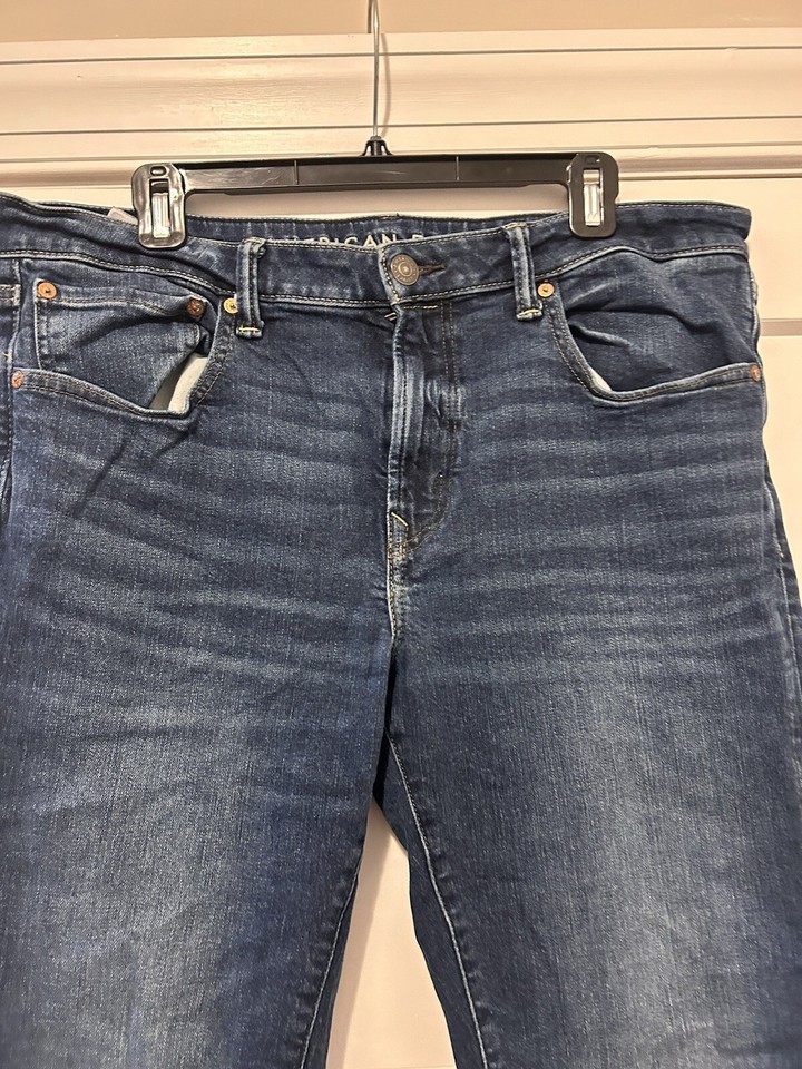 American Eagle Men’s Slim Straight Flex Fit Blue Jeans Dark wash