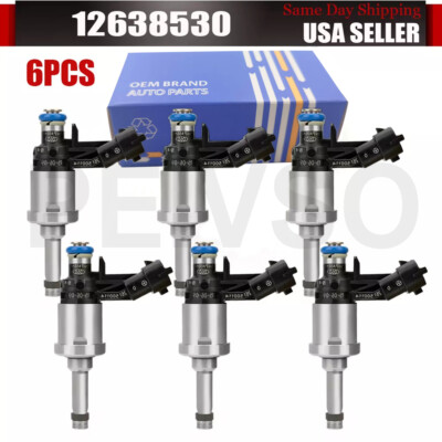 Set/6 Fuel Injectors 12638530 For Chevrolet Camaro Traverse GMC Acadia CTS 3.6L