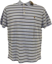 Polo Ralph Lauren Custom Slim Fit Blue Stripes Multi-Color Pony