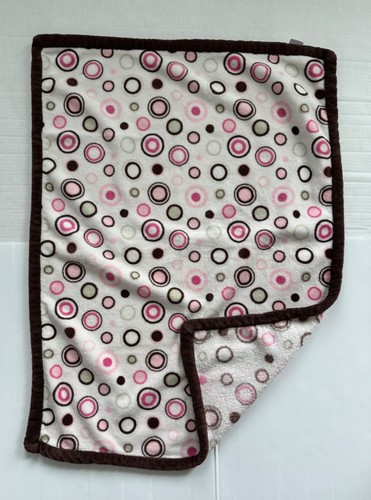 Carters Multi Dots Polka Circles Pink Brown Green Fleece Kids Baby Blanket - 第 3/7 張圖片
