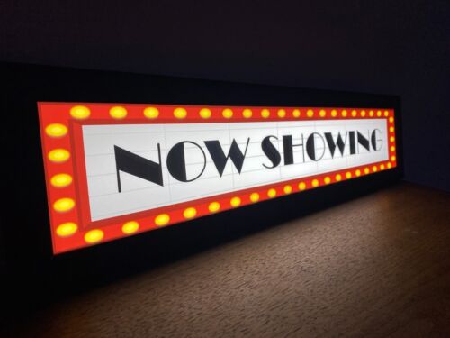 Home Theater Decor - Eye-Catching "Now Showing" Sign LED poster frame 6x26 inch