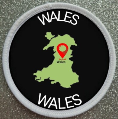3 Zoll Wales Bügeleisen/Nähen Patch Abzeichen Reise Urlaub Urlaub