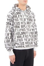    SALE   Helmut Lang All Over White Hoodie Sz. S