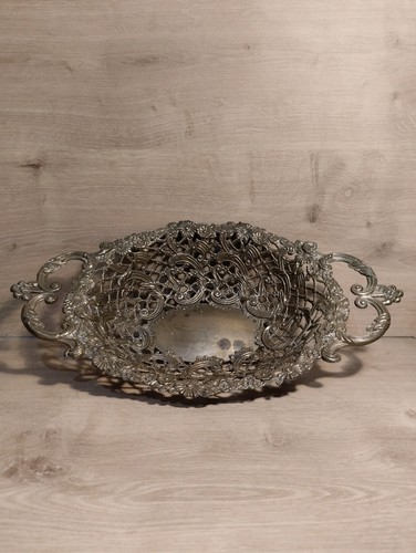 Ancien vide poche/ Corbeille en laiton ajouré, art populaire, French antiquity - Photo 2/6