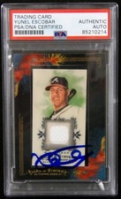 Yunel Escobar Signed 2009 Topps Allen & Ginter's Relic Card #AGR-YE PSA Authen