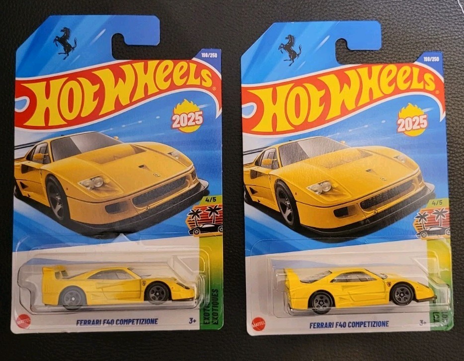 HOT WHEELS FERRARI F40 COMPETIZIONE Yellow Exotics 2025 Lot