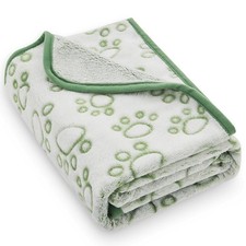 Green Throw Dog Blanket for Puppy Gifts, Dog Stuff Used for Pet Beds, Washabl...