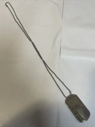 WW2 US Military Dog Tag US Army Vet Hart T45 Bead Chain Soldier ID Single Vtg
