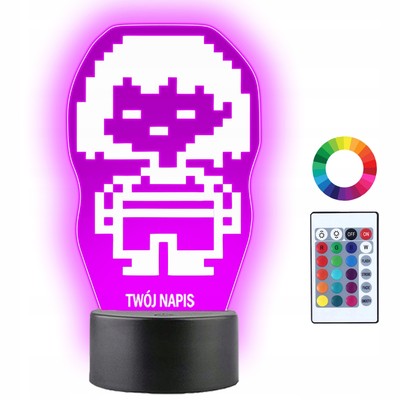 3D LED Nachtlicht Undertale Firsk personalisiert