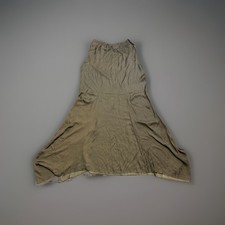 Ulla Johnson Size 2 Oversized Boho Abstract Dress Pockets Sleeveless Green Grey