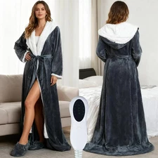 Wearable Heated Blanket with Foot Pocket, Portable Wearable Electric Robe Bla...