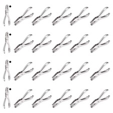 1/8" Single Hole Punch 24 Pack Handheld Hole Puncher Metal Paper Puncher, Silver