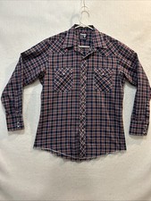 Vintage Wrangler Pearl Snap Long Tails Western Shirt Men s 16-33 LG