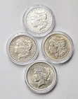 1878-S, 1879, 1921 Morgans & 1923 Peace 90% Silver MS/BU (4 Lot Set) Nice Toning