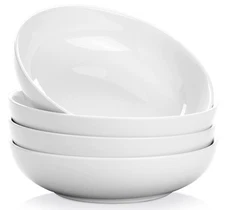 Pasta Bowls, 38 Ounces Porcelain Salad Bowls for Kitchen, Shallow Pasta Bowls...