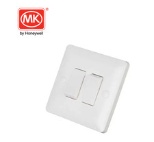 2 gang 2 way light switch, white - MK brand, small rocker. Box of 10